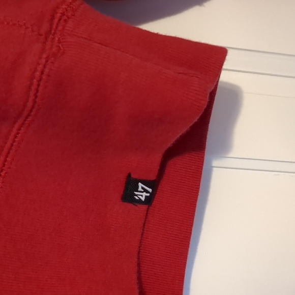 St. Louis Cardinals Baseball Red Quarter Zip Sweatshirt 47 - Picture 3 of 6